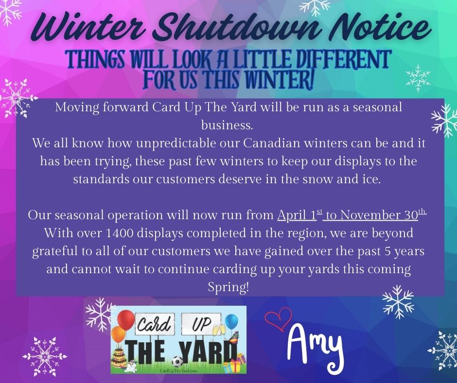 Winter Shutdown